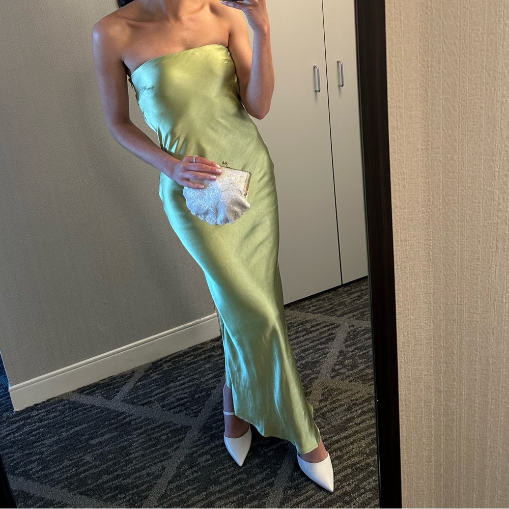 Green maxi princess Polly dress